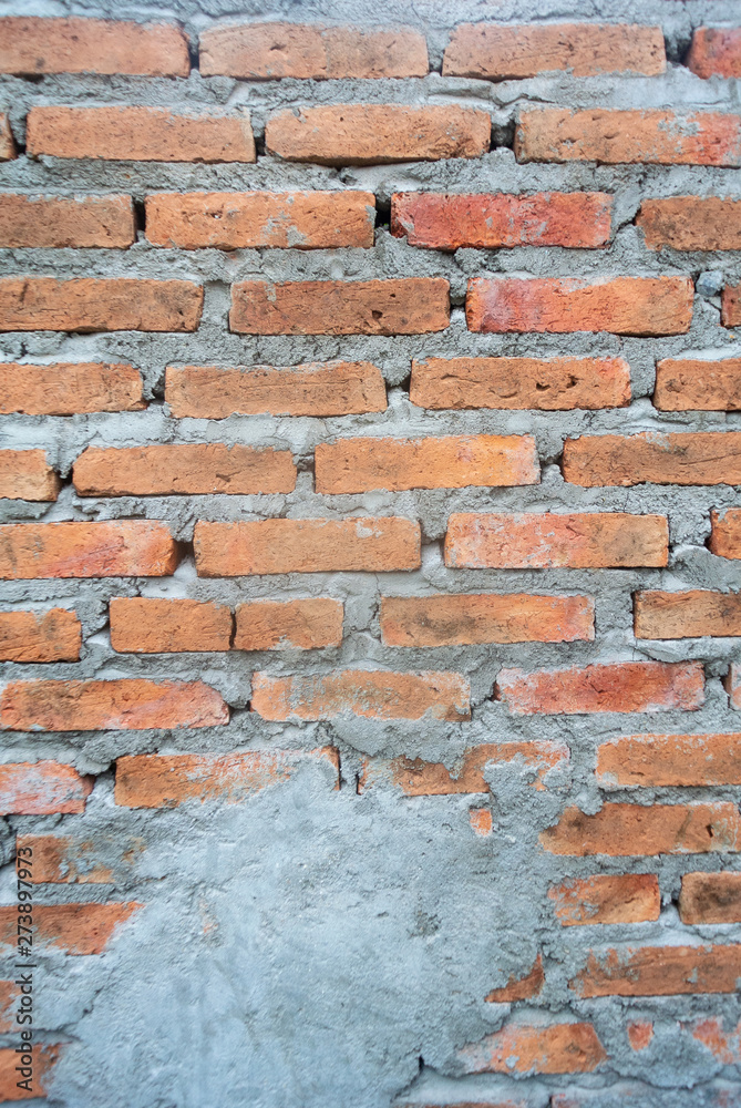 Fototapeta premium old red brick wall background