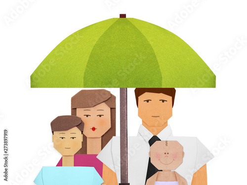 Protection insurance of family social concept illustration photo