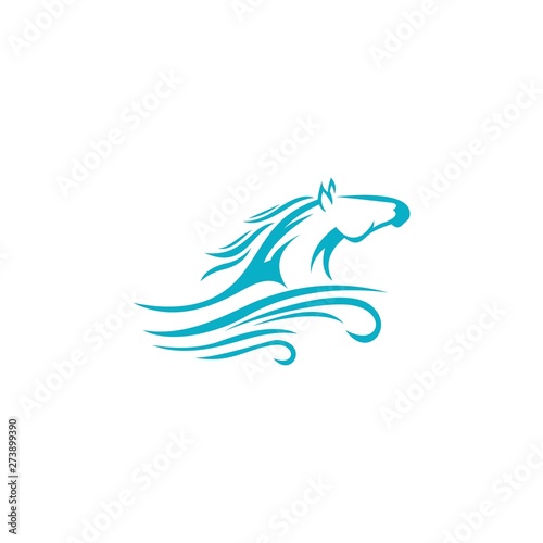 silhouette of a horse's ,Mustang, stallion, mascot, wild horse, arabic beast for race icon. Mad eye. Sport hockey, football, rugby logo design template