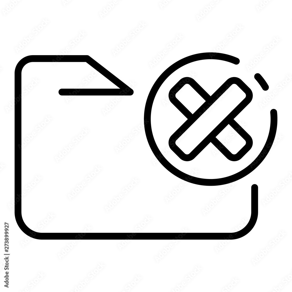 Not protected folder icon. Outline not protected folder vector icon for web design isolated on white background Not protected folder icon. Outline not protected folder vector icon for web design isolated on white background