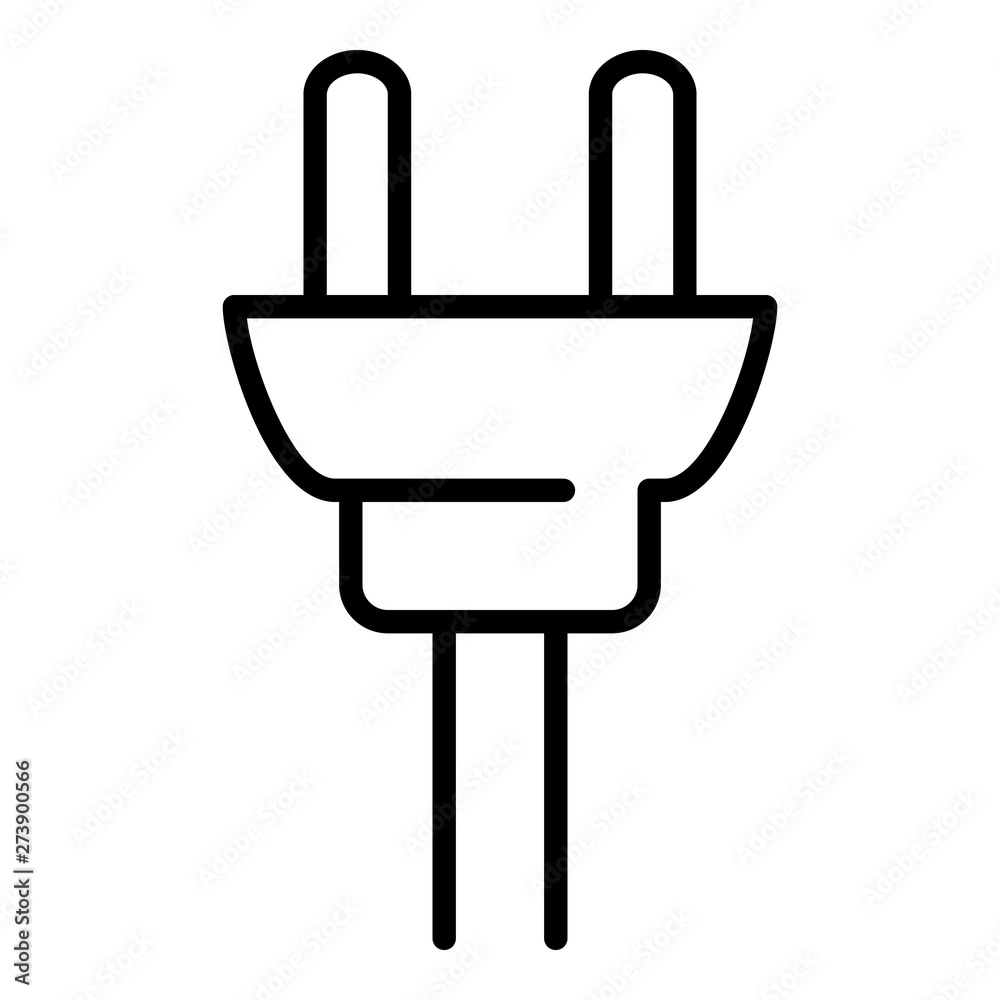 Modern plug wire icon. Outline modern plug wire vector icon for web design isolated on white background Modern plug wire icon. Outline modern plug wire vector icon for web design isolated on white background