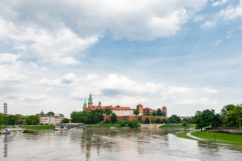   Wawel castle in Krakow, Poland, Europe.