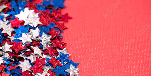 An American Themed Background with Red White and Blue Stars
