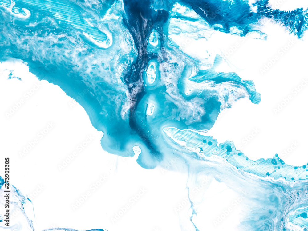 Fototapeta premium Blue creative abstract hand painted background, wallpaper, texture