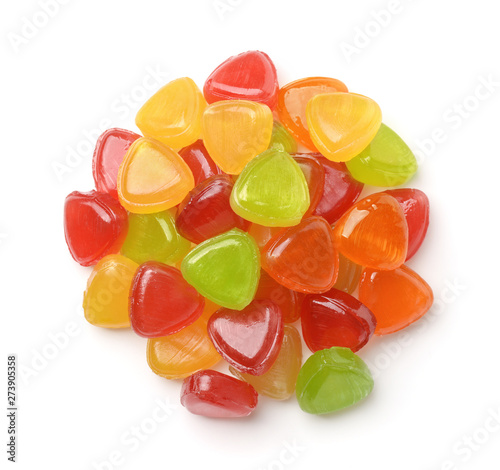 Colorful fruit hard candies