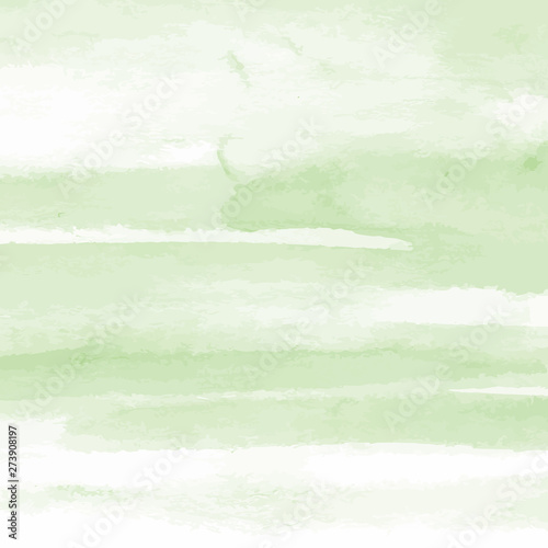 Green watercolor texture background, hand painted vector illustration.