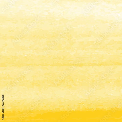 Yellow watercolor texture background, hand painted vector illustration.