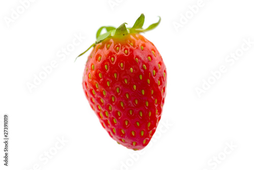 Freshly picked strawberry  isolated on white background