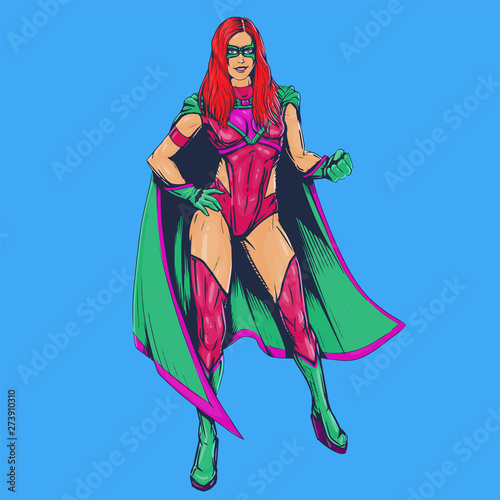 strong adult sexy woman superhero