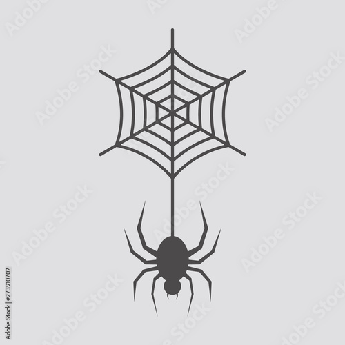 Spider icon in flat style.Vector illustration.