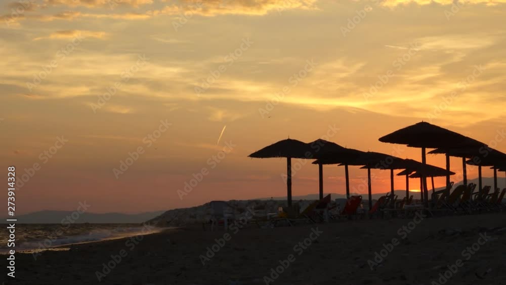 A dreamy sunset on the shore of a tropical island, a time-lapse video A dreamy sunset on the shore of a tropical island, a time-lapse video