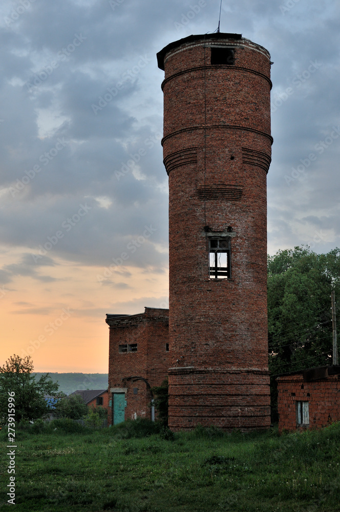 An Old Brick Water Tower, Built in the Early 1900s, Now Unused. Water Was Pumped to the Tank on Top From a Nearby Creek
