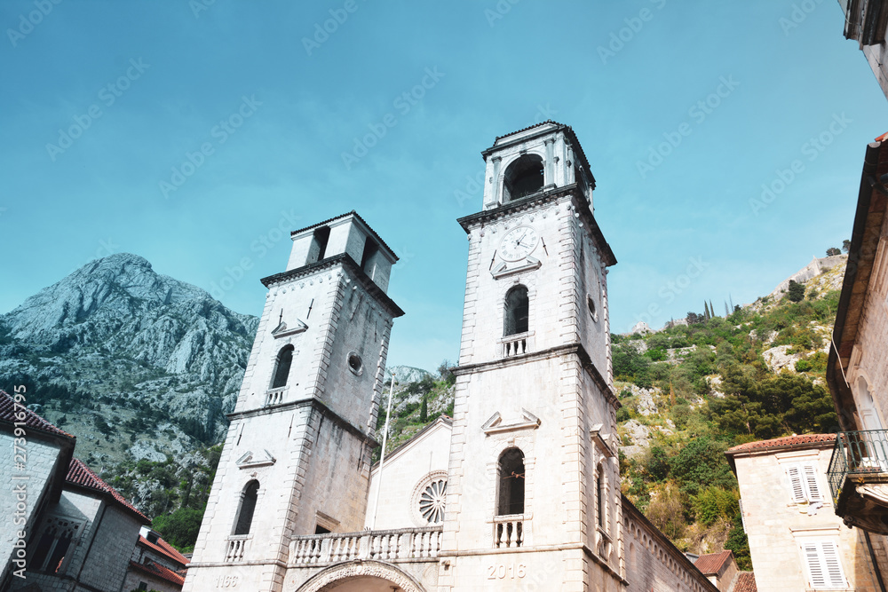 architecture of the old city of Kotor in Montenegro