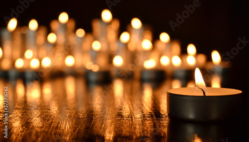 Canvas Print Tealights