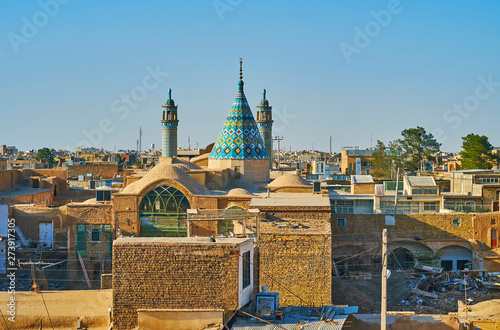 The cone dome of Shahzadeh ye-Ibrahim Mausoleum, Kashan, Iran photo