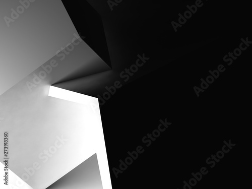 Abstract low polygonal 3d structure