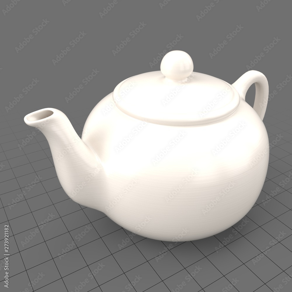 Porcelain teapot 1 contenido 3D de Stock Adobe Stock