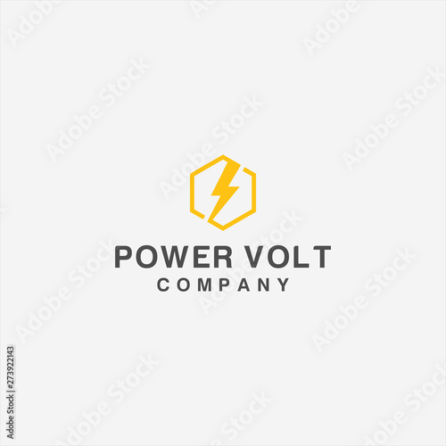 volt electric charge logo icon illustration vector graphic template download