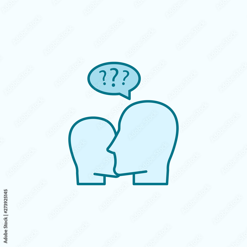 Conversation talking field outline icon Conversation talking field outline icon