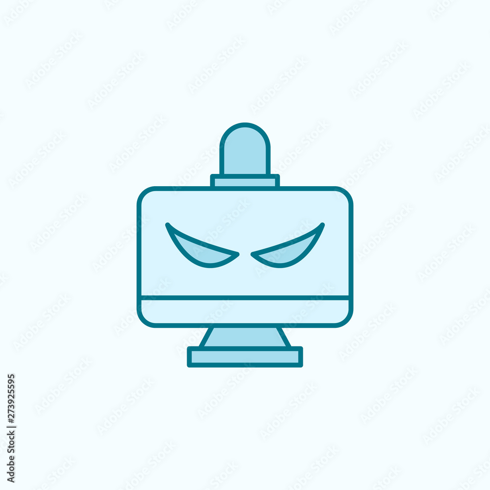 cyber hack field outline icon cyber hack field outline icon