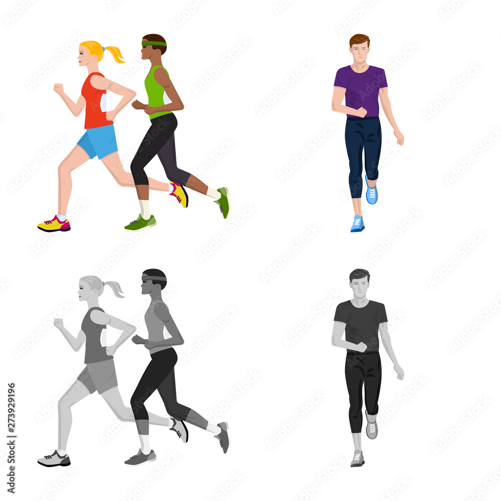 Vector illustration of sport and winner icon. Set of sport and fitness stock vector illustration.