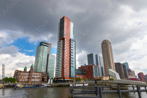 modern architecture on the south bank of Rotterdam  The Netherlands