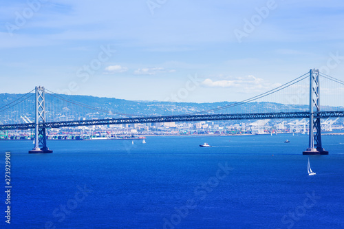 San Francisco and bay area with Golden Gate Bridge