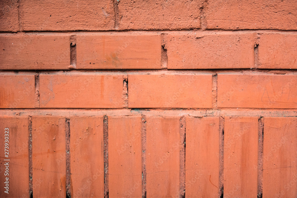 Obraz premium background texture old wall orange brick