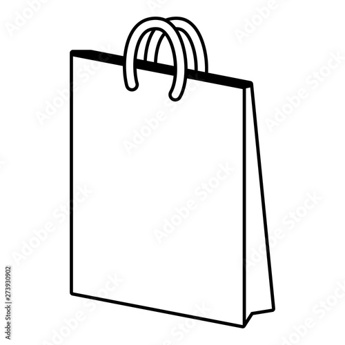 paper shopping bag on white background