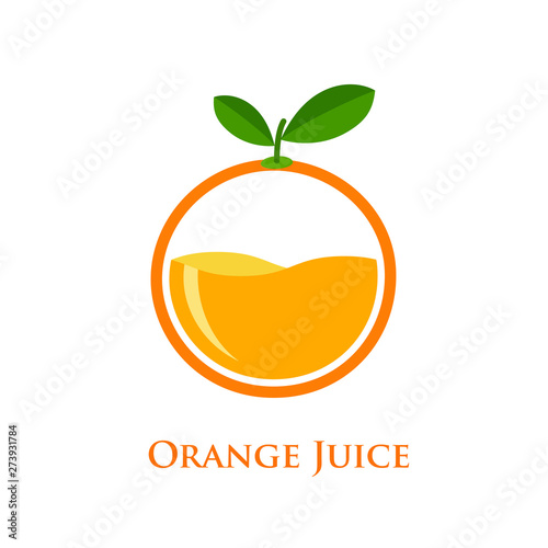 Orange juice logo vector illustration