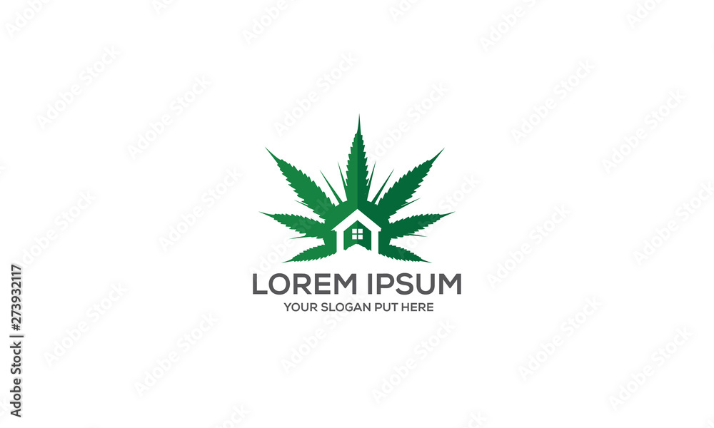 Cannabis home/farm logo design template Cannabis home/farm logo design template