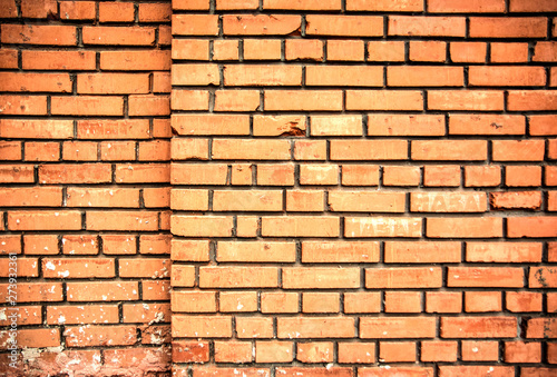 background texture old wall orange brick