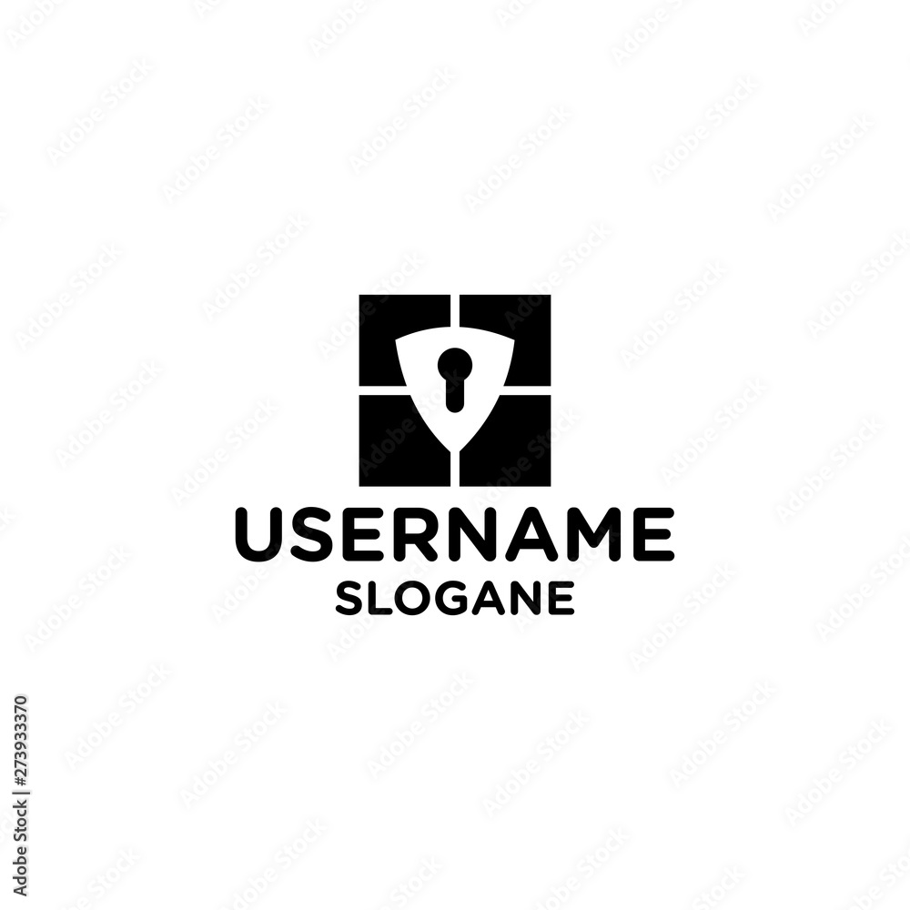 smart home lock logo concept smart home lock logo concept