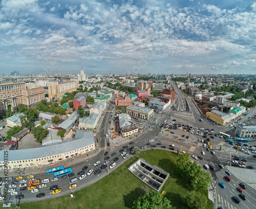 Upper Radishevskaya street,Moscow,Russia. Church of Saint Nicholas near Taganskaya square in historic part of the city. photo