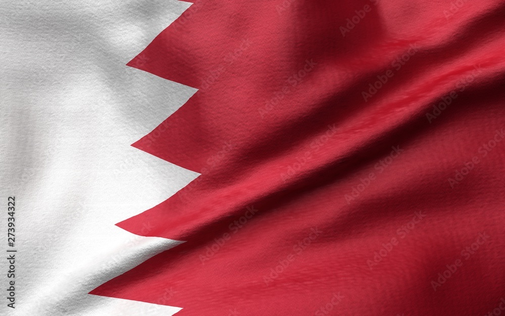 3D Illustration of Bahrain Flag