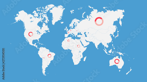 World Map Vector. High detailed illustration of worldmap