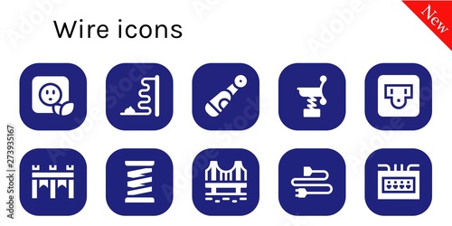 wire icon set