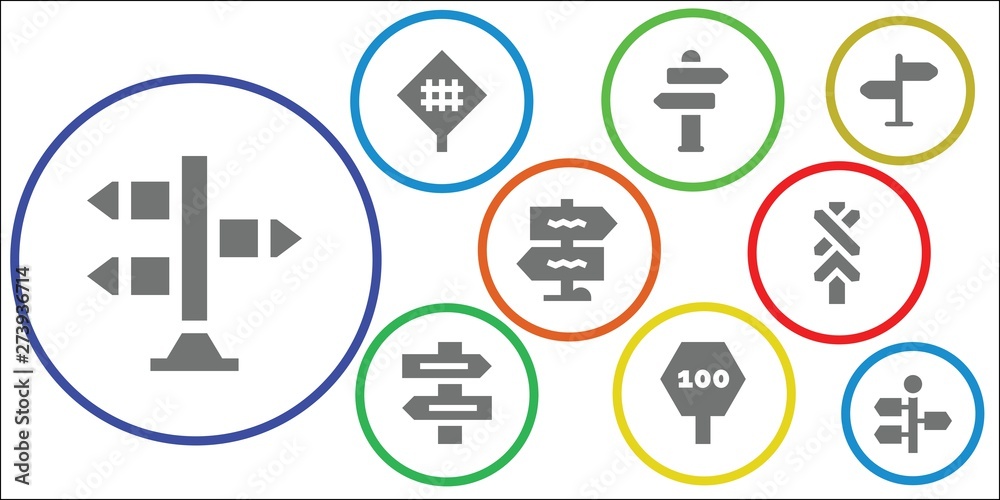 signpost icon set signpost icon set