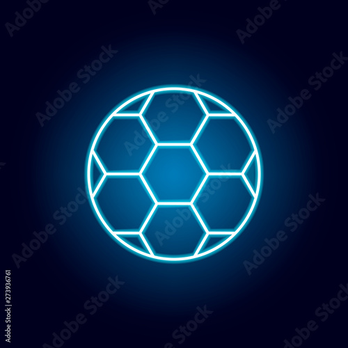 football  soccer  sport outline icon in neon style. elements of education illustration line icon. signs  symbols can be used for web  logo  mobile app  UI  UX