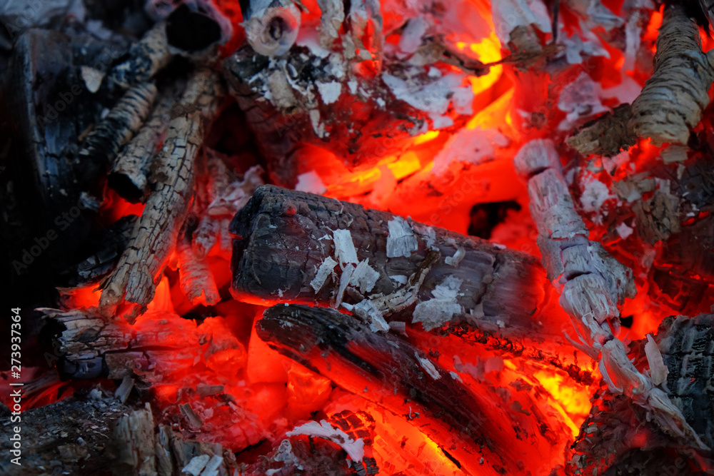 Hot red charcoals in bonefire. Night. Dahab. Sinai. Egypt. Hot red charcoals in bonefire. Night. Dahab. Sinai. Egypt.