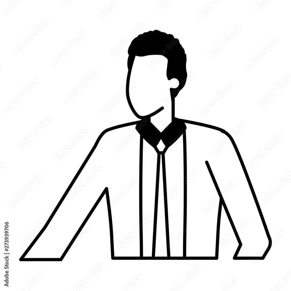 businessman character portrait on white background businessman character portrait on white background