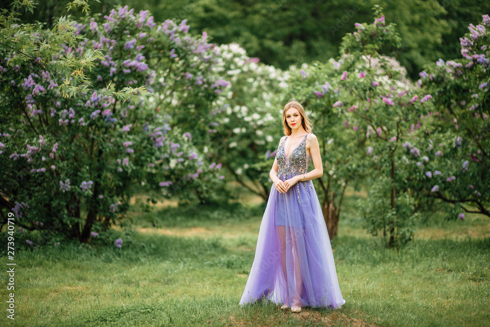 beautiful young happy girl in an incredible dress resting outdoors,woman walking in the park amid blooming lilacs beautiful young happy girl in an incredible dress resting outdoors,woman walking in the park amid blooming lilacs