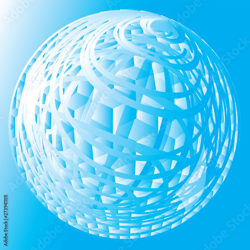 Abstract vector sign in sphere shape