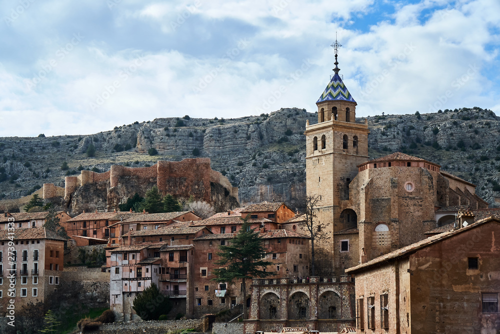 town of albarracin teruel in the afternoon