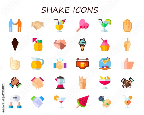 shake icon set