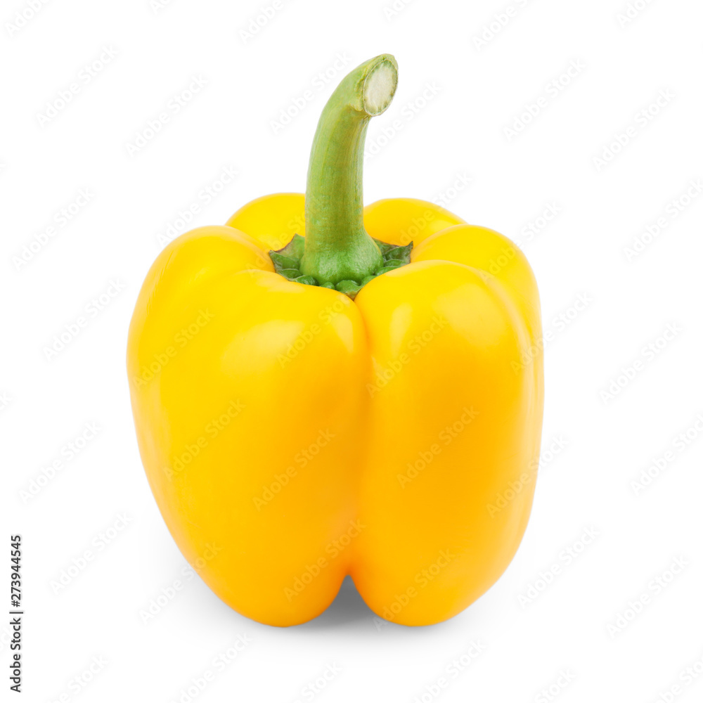 Ripe yellow bell pepper isolated on white Ripe yellow bell pepper isolated on white