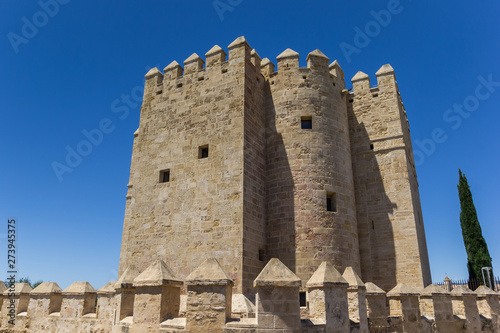 Historic city gate Torre de Calahorra in Cordoba, Spain