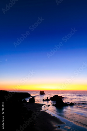 Big Sur Sunset over rock formation  Sea stacks