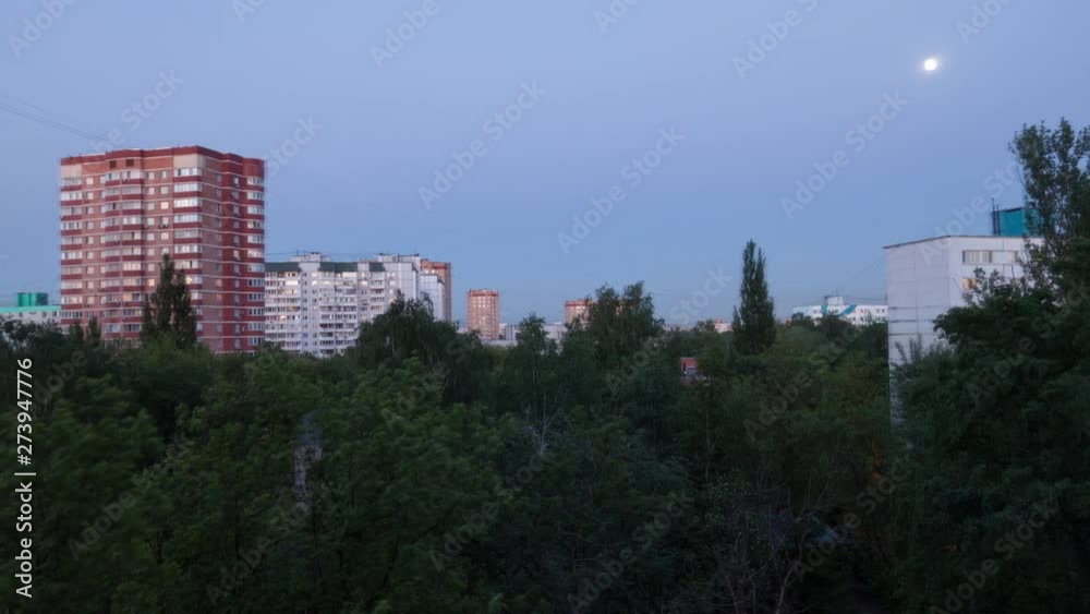 Evening in the city, time lapse Evening in the city, time lapse