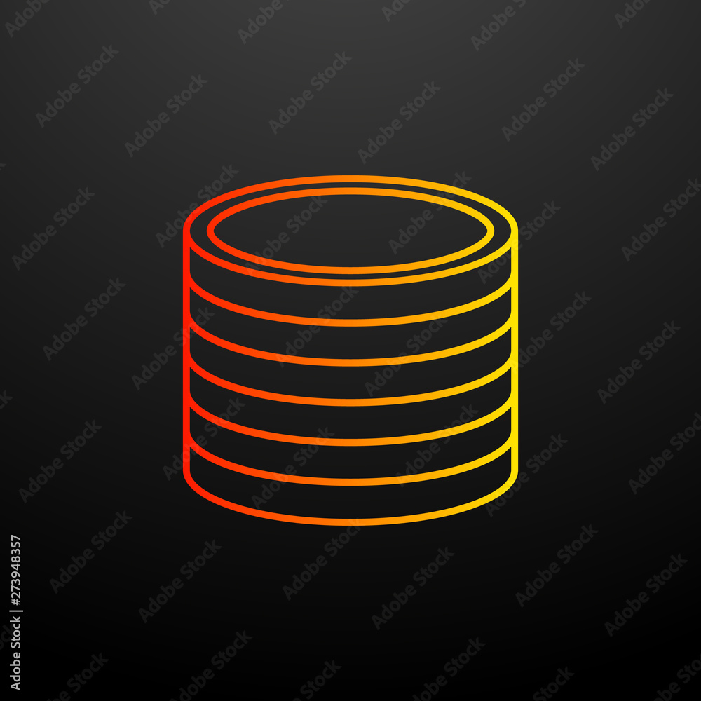 pile of coins nolan icon. Elements of mobile banking set. Simple icon for websites, web design, mobile app, info graphics